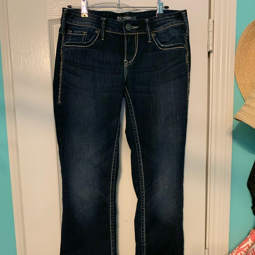 Silver Bootcut Denim Jeans